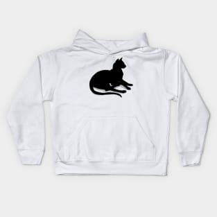 Oriental Cat Silhouette Kids Hoodie